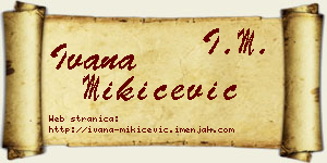Ivana Mikićević vizit kartica